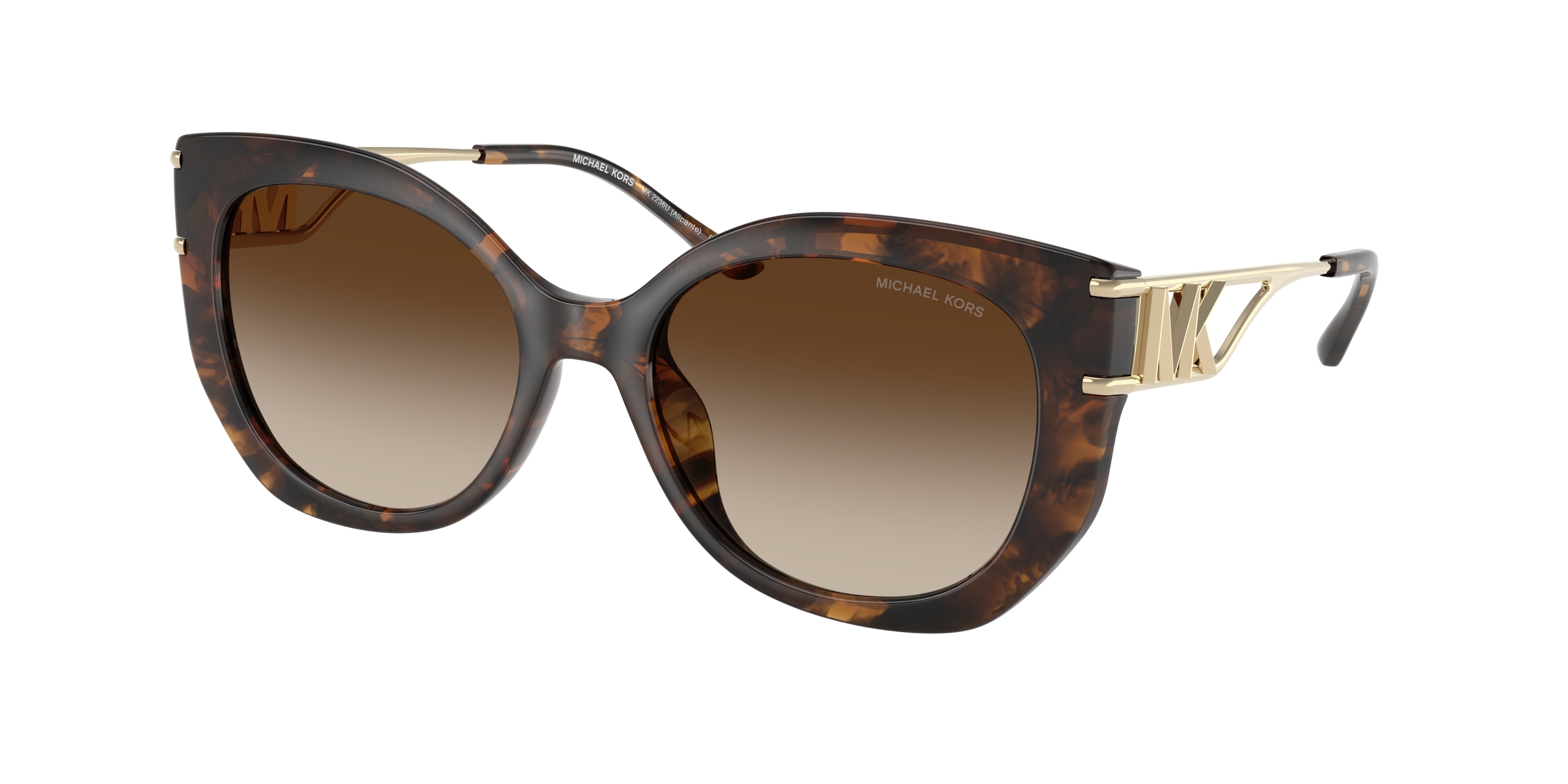 Michael Kors Damen MK2236U Alicante 300613 Sonnenbrillen Injiziert SchildkröTe Braun Cat Eye Normal Schattiert-image